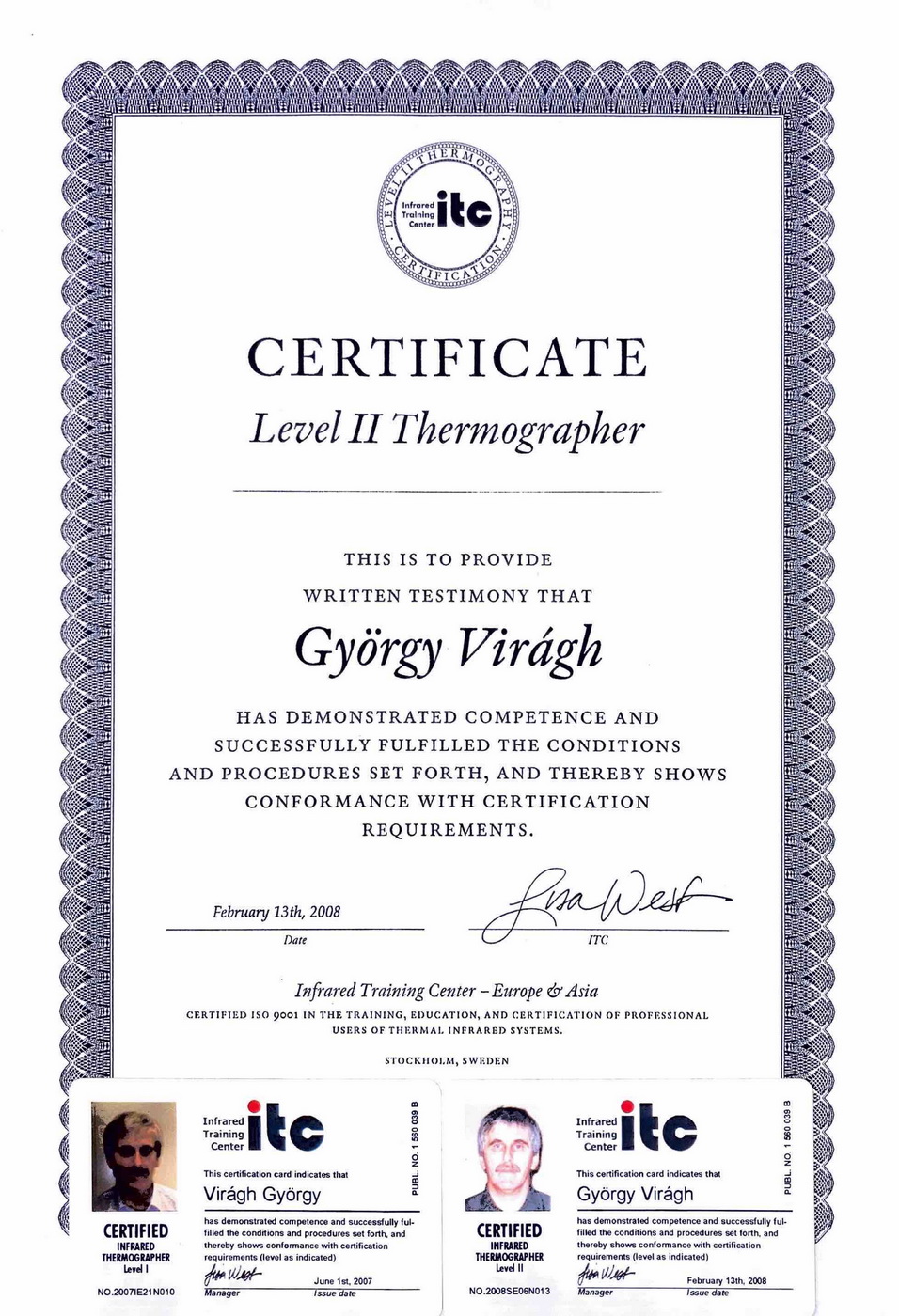 ITC Certificate